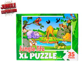 Obrázek z Puzzle Jungle Expedition Život v džungli 62x46cm 35ks v krabičce 